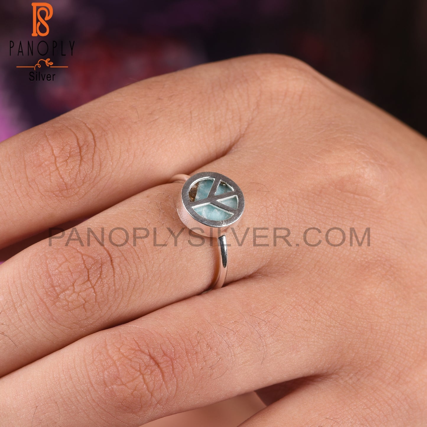 Mojave Copper Amazonite 925 Sterling Silver Ring