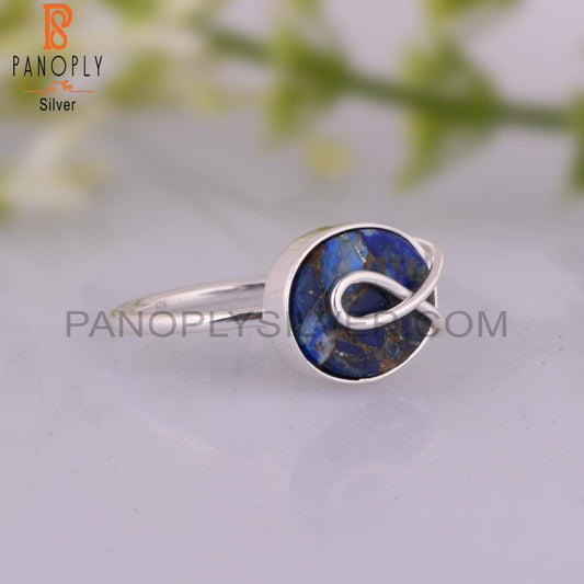 Mojave Copper Lapis Natural 925 Sterling Silver Ring