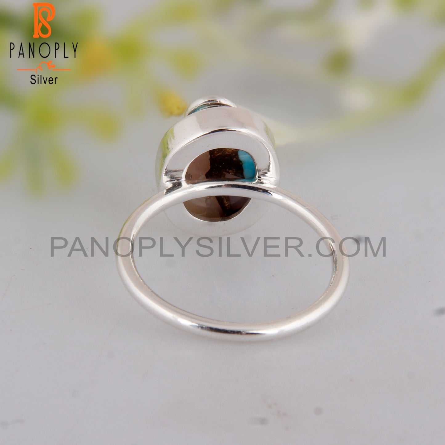 Mojave Copper Pink Opal Turquoise 925 Silver Party Wear Ring