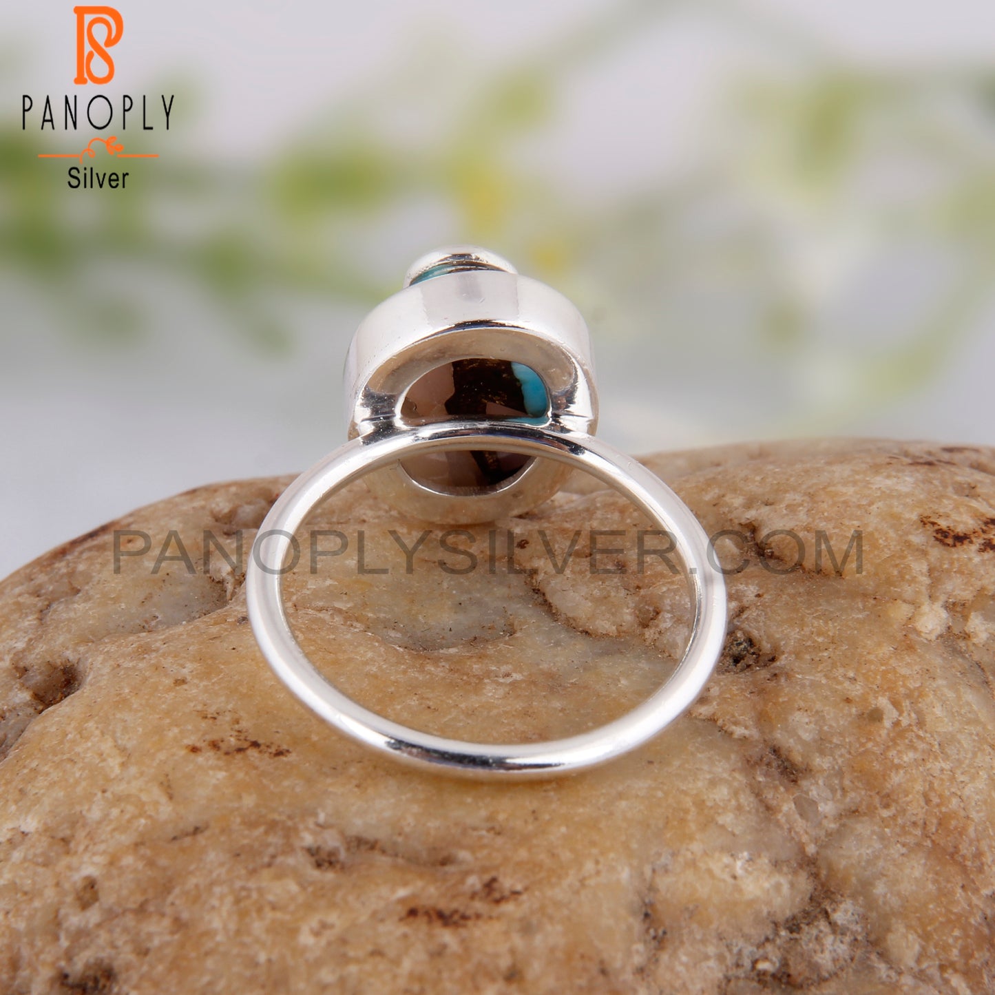 Mojave Copper Pink Opal Turquoise 925 Silver Party Wear Ring