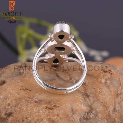 Stylish Boulder Turquoise 925 Sterling Silver Dainty Ring