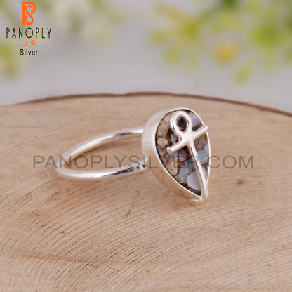Mojave Copper Ethiopian Opal 925 Silver Women’s Ring