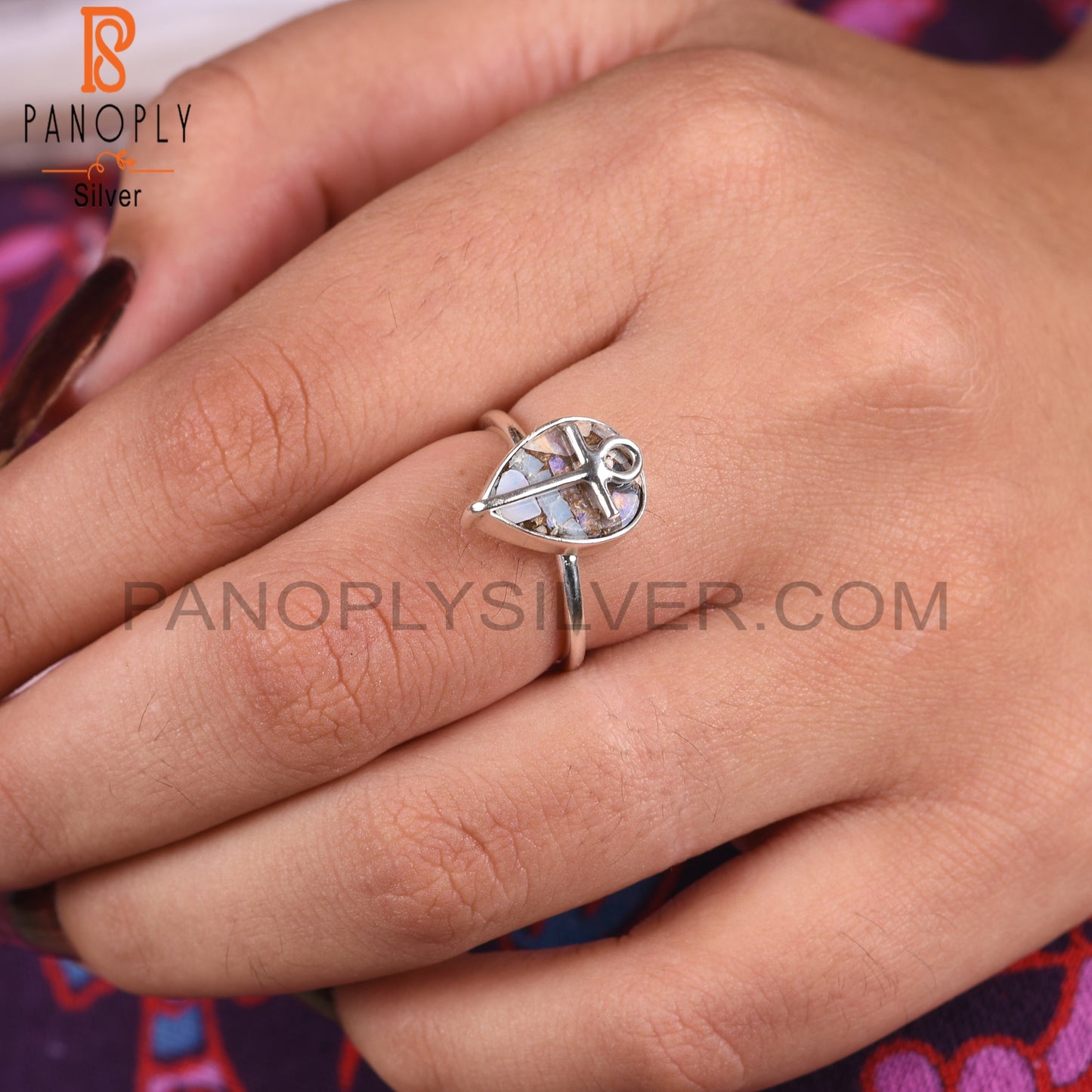 Mojave Copper Ethiopian Opal 925 Silver Women’s Ring