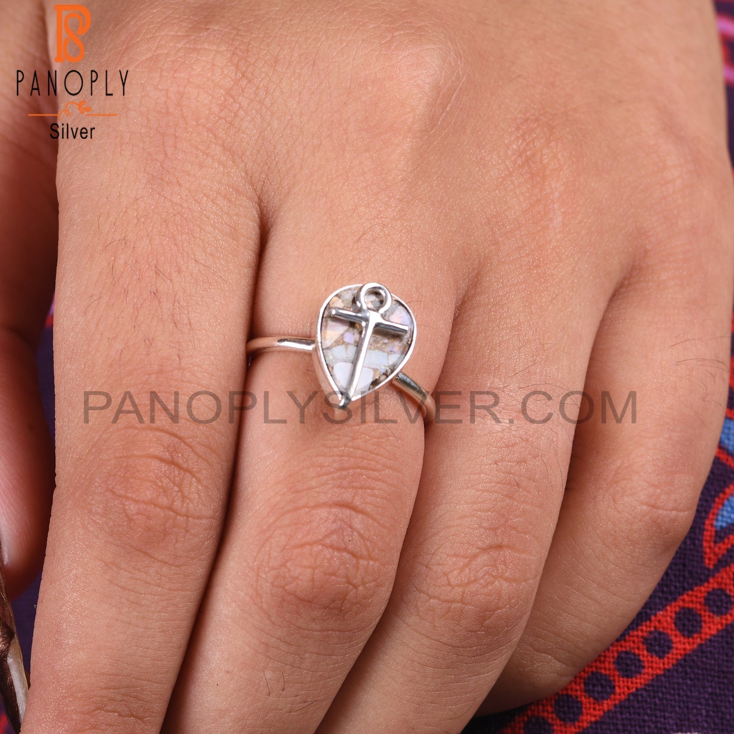Mojave Copper Ethiopian Opal 925 Silver Women’s Ring