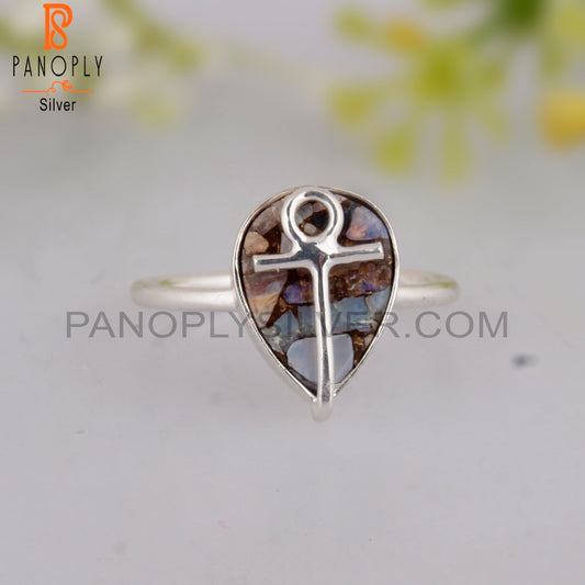 Mojave Copper Ethiopian Opal 925 Silver Women’s Ring