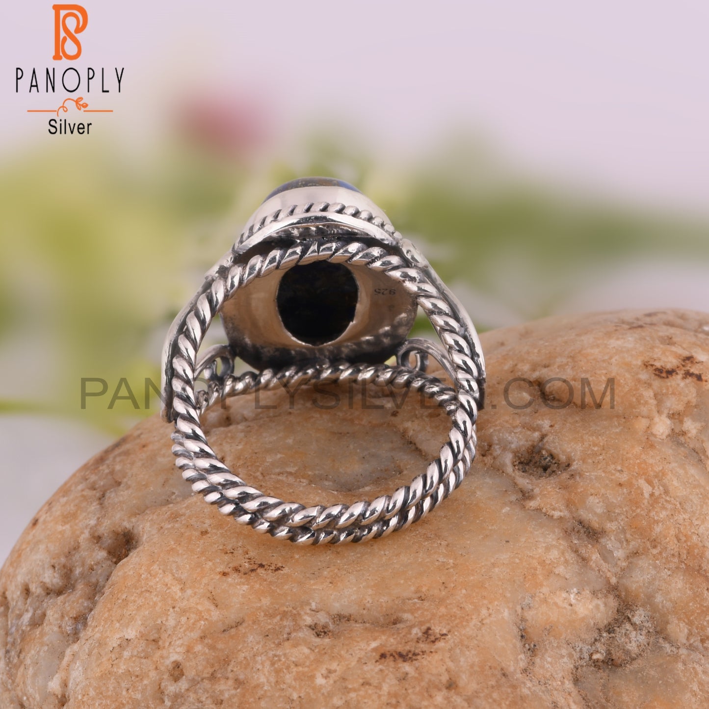 Aesthetic Mojave Copper Lapis Oval Shape 925 Silver Ring