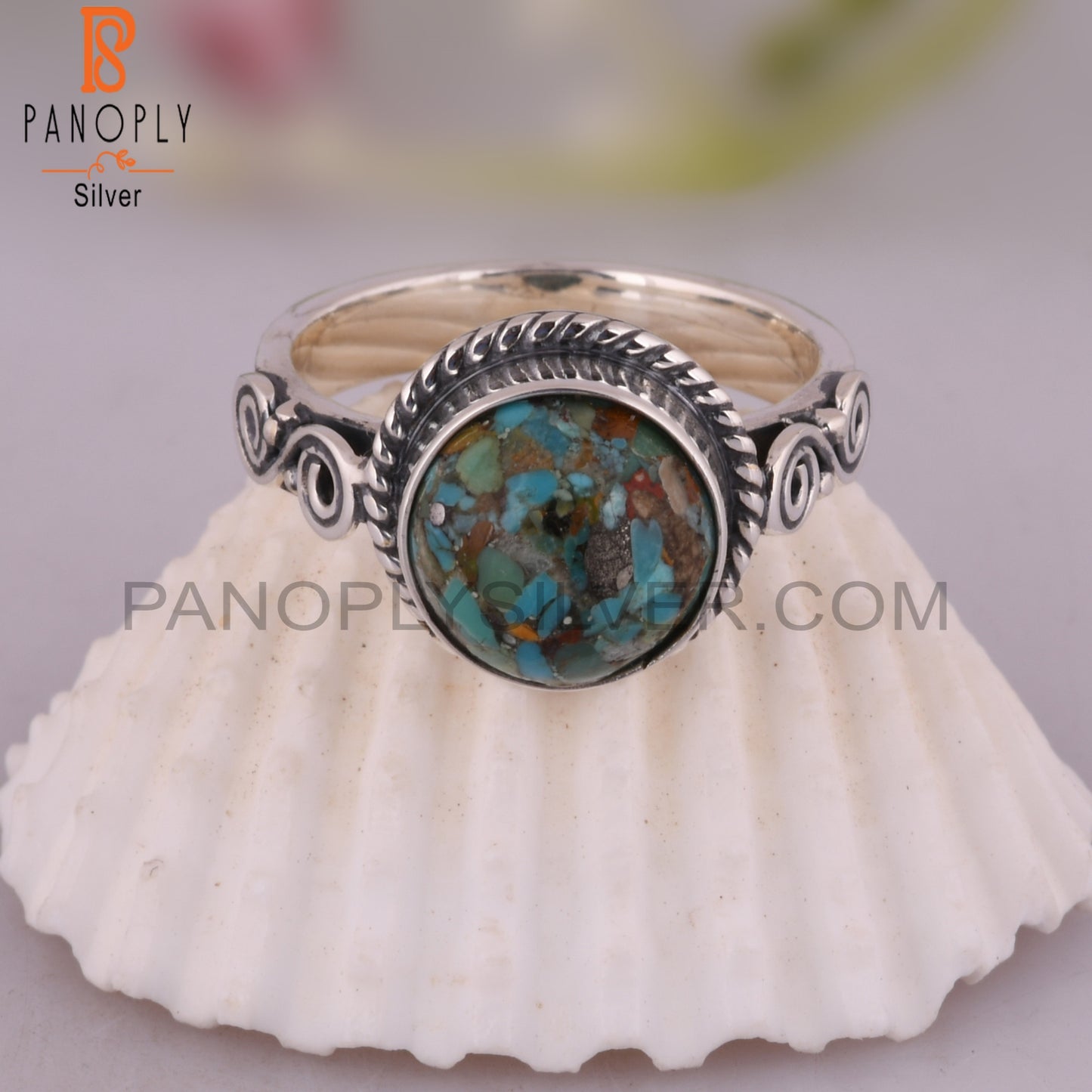 Dainty Cute Boulder Turquoise 925 Sterling Silver Ring