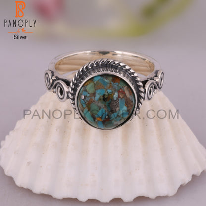 Dainty Cute Boulder Turquoise 925 Sterling Silver Ring