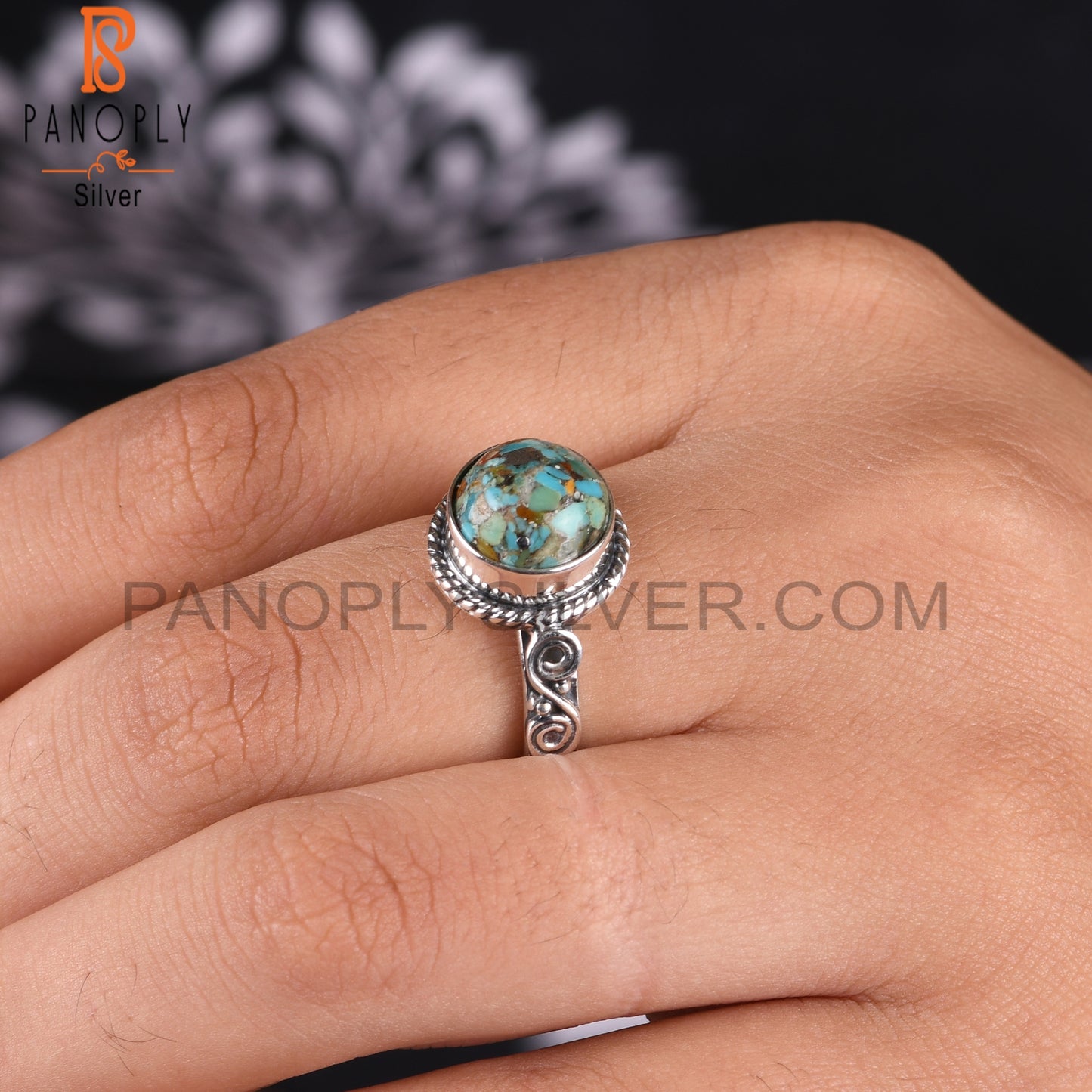 Dainty Cute Boulder Turquoise 925 Sterling Silver Ring