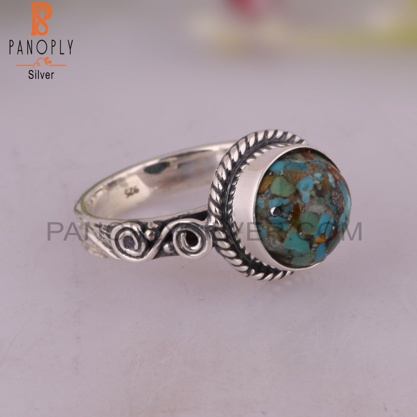 Dainty Cute Boulder Turquoise 925 Sterling Silver Ring