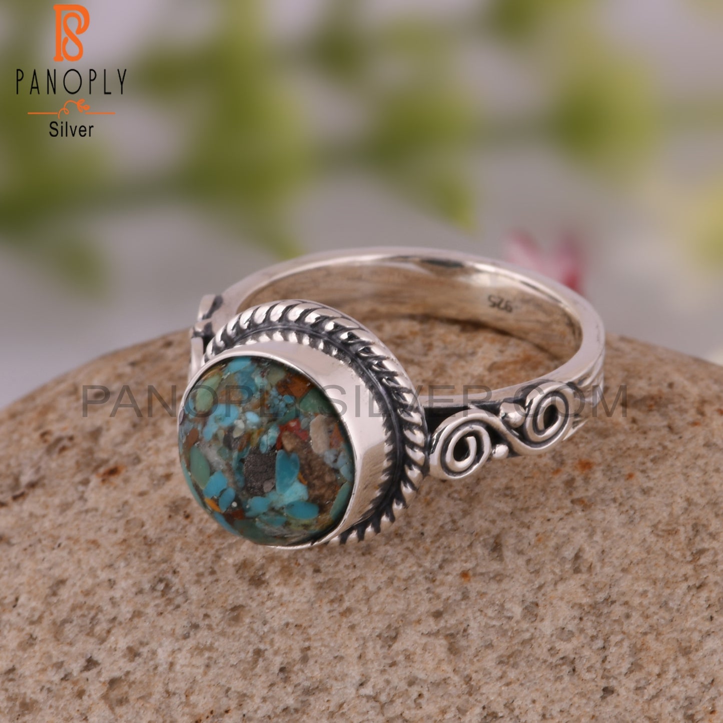 Dainty Cute Boulder Turquoise 925 Sterling Silver Ring