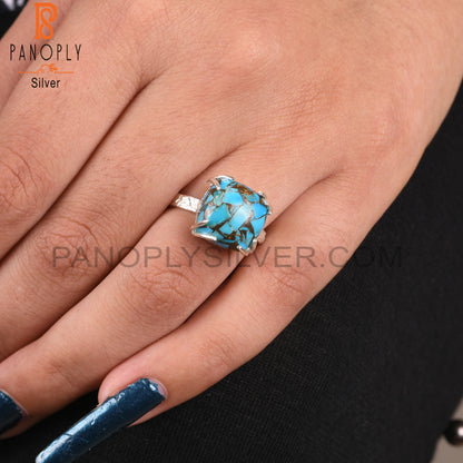 Mojave Copper Turquoise 925 Sterling Silver Designer Ring