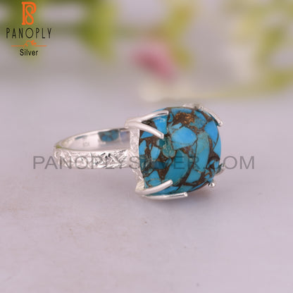 Mojave Copper Turquoise 925 Sterling Silver Designer Ring