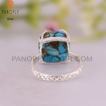 Mojave Copper Turquoise 925 Sterling Silver Designer Ring