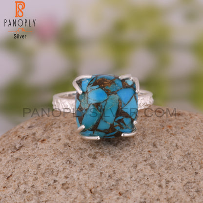 Mojave Copper Turquoise 925 Sterling Silver Designer Ring