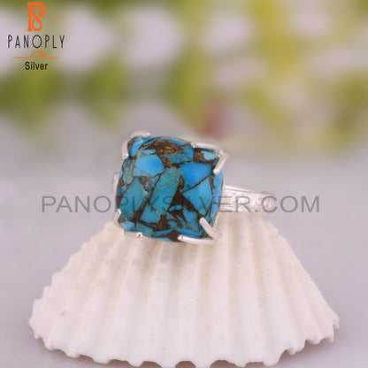 Mojave Copper Turquoise 925 Sterling Silver Designer Ring