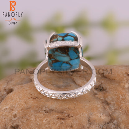 Mojave Copper Turquoise 925 Sterling Silver Designer Ring