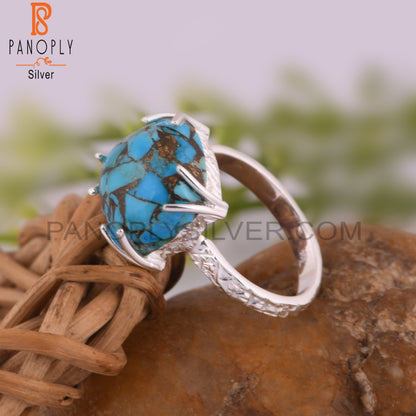 Mojave Copper Turquoise 925 Sterling Silver Designer Ring