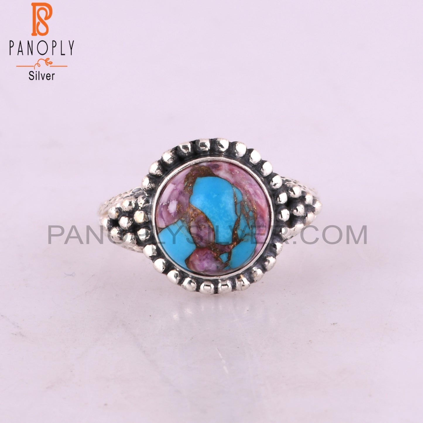 Mojave Copper Purple Oyster Turquoise Ring