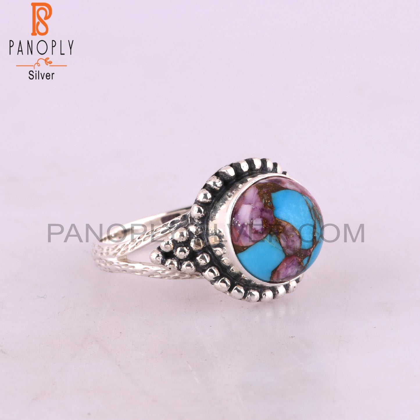 Mojave Copper Purple Oyster Turquoise Ring