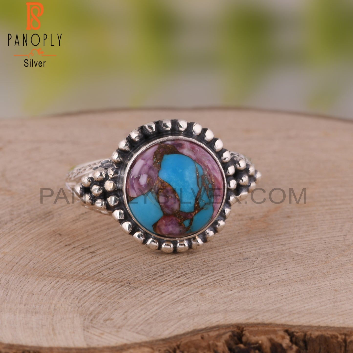 Mojave Copper Purple Oyster Turquoise Ring