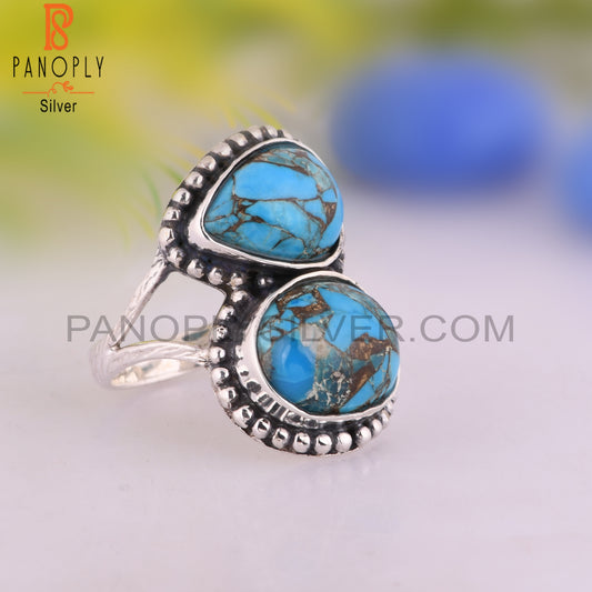 Mojave Copper Turquoise 925 Sterling Silver Casual Ring