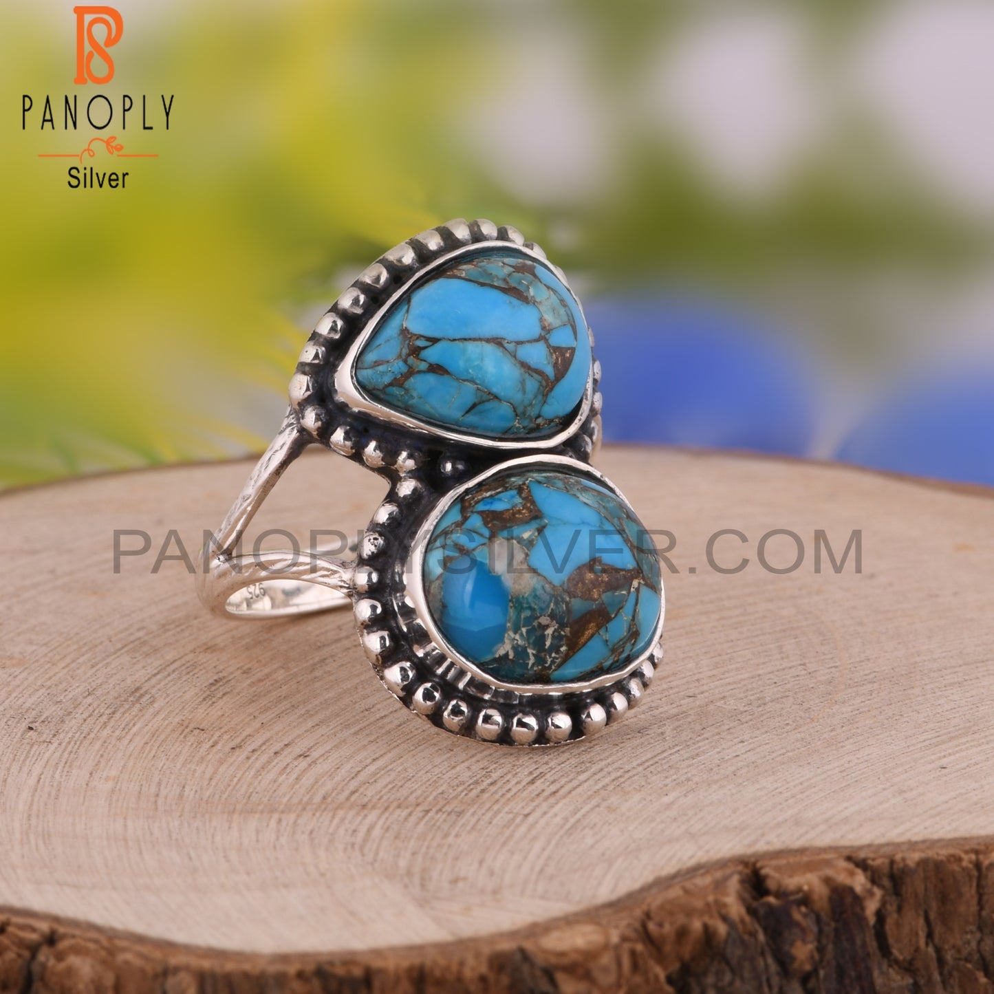 Mojave Copper Turquoise 925 Sterling Silver Casual Ring
