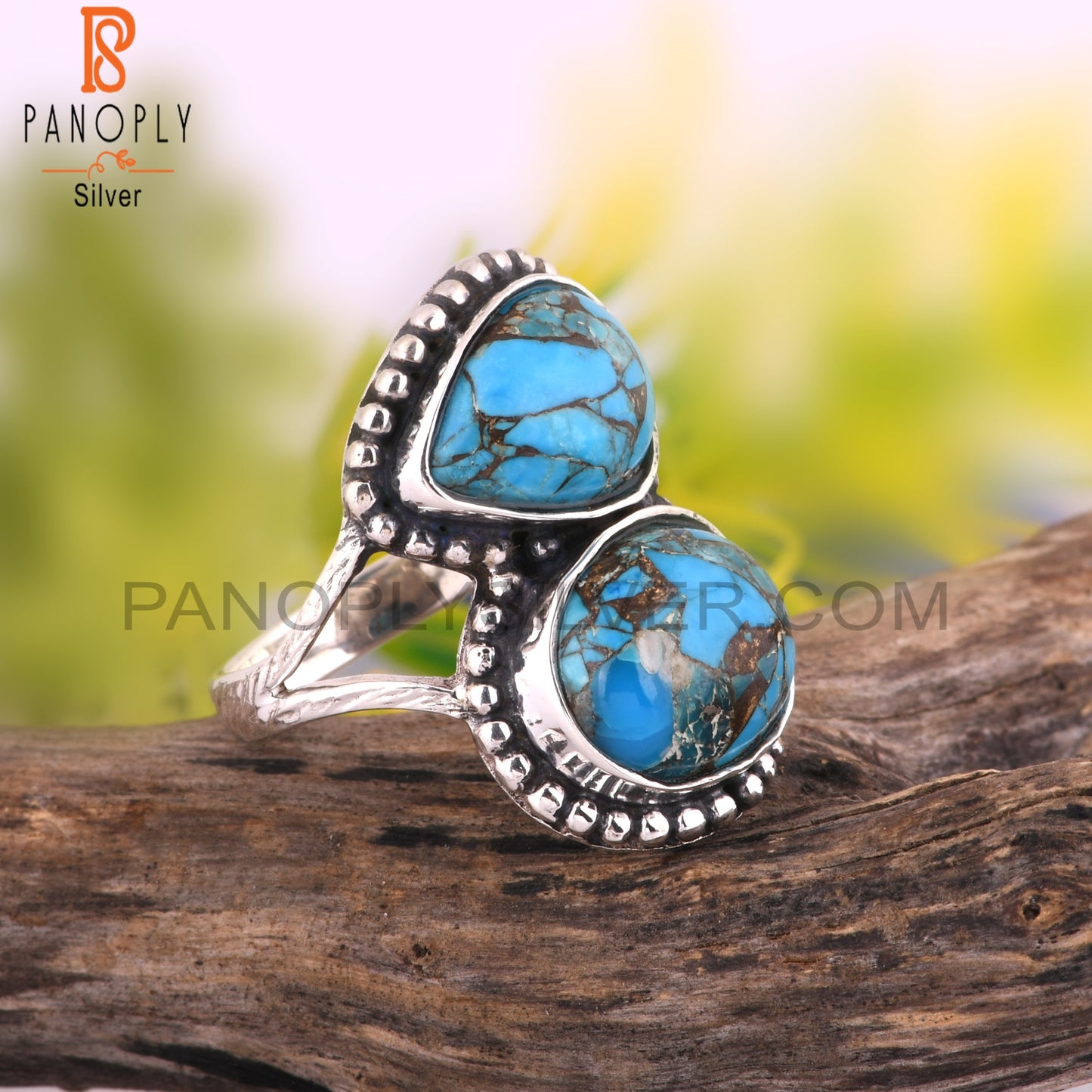 Mojave Copper Turquoise 925 Sterling Silver Casual Ring