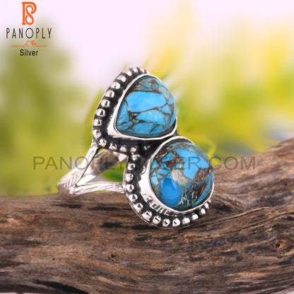 Mojave Copper Turquoise 925 Sterling Silver Casual Ring