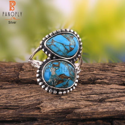 Mojave Copper Turquoise 925 Sterling Silver Casual Ring