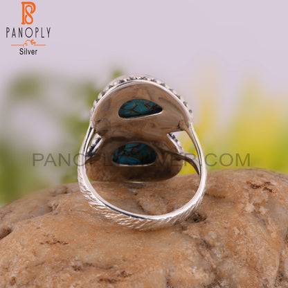 Mojave Copper Turquoise 925 Sterling Silver Casual Ring