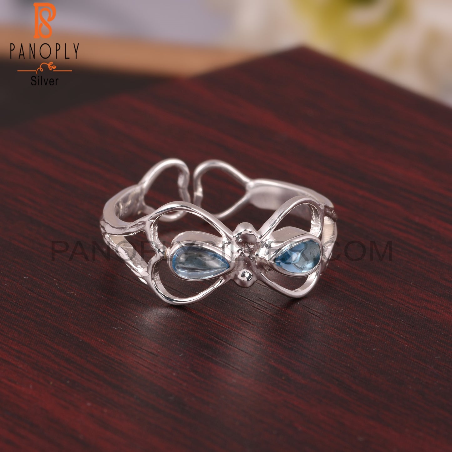 Blue Topaz 925 Sterling Silver Ring