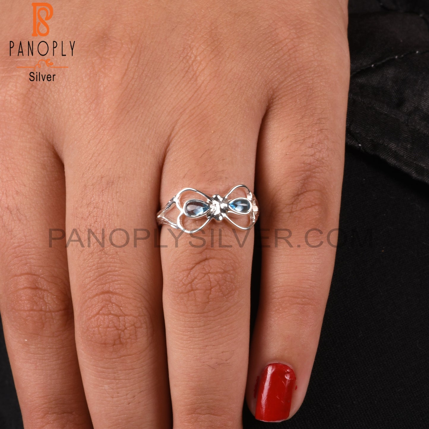 Blue Topaz 925 Sterling Silver Ring
