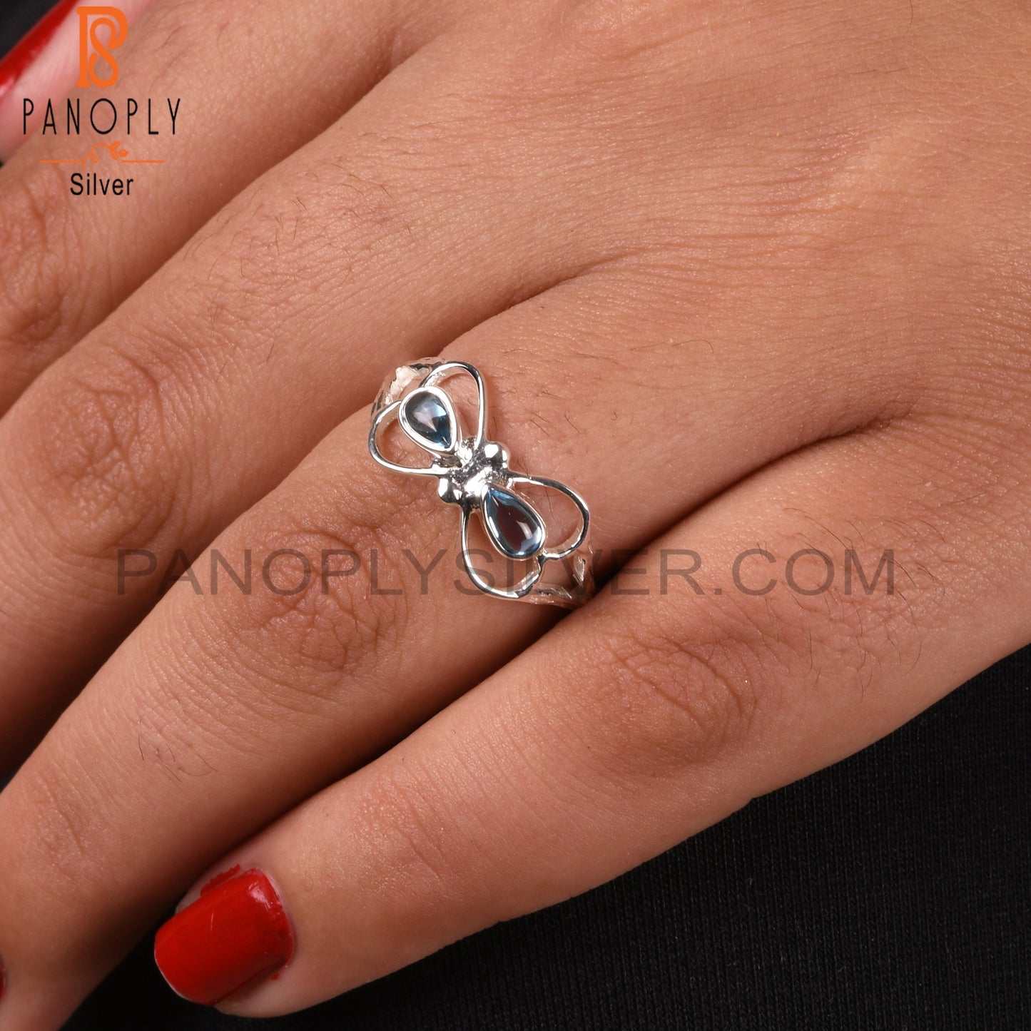 Blue Topaz 925 Sterling Silver Ring