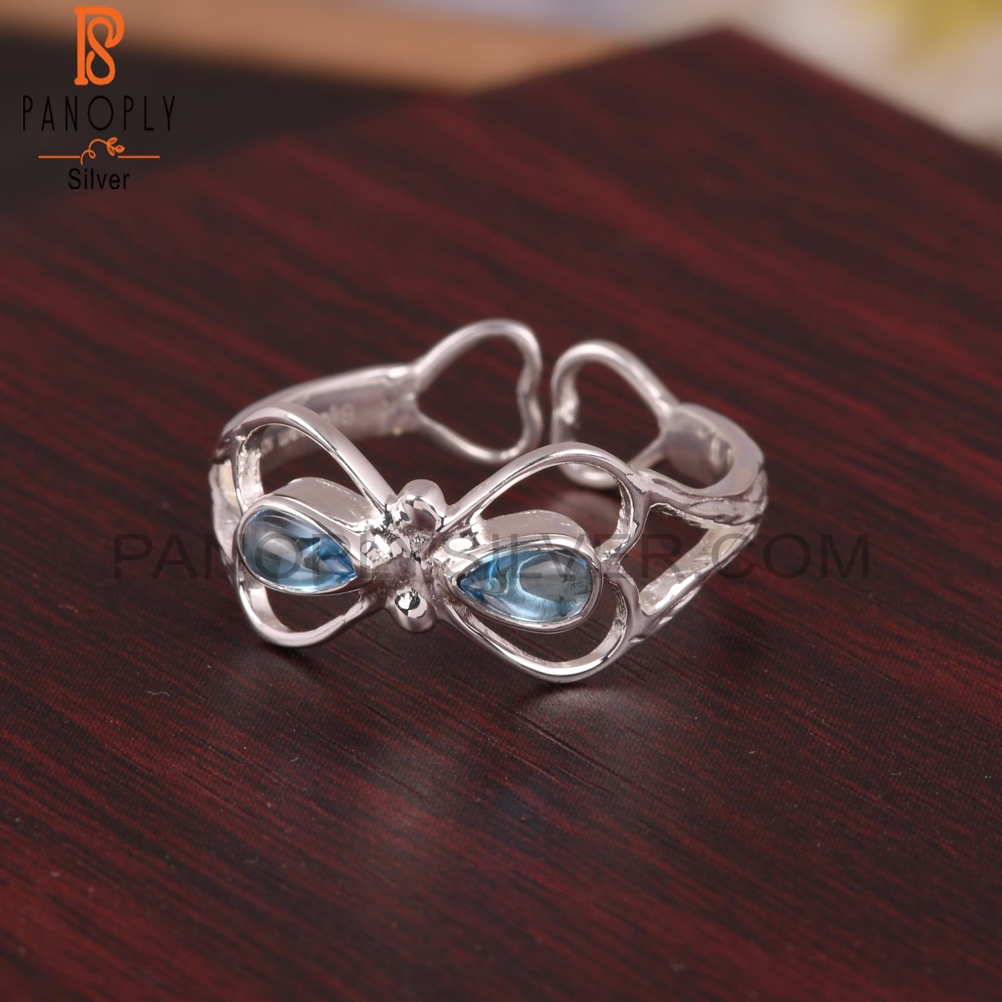 Blue Topaz 925 Sterling Silver Ring