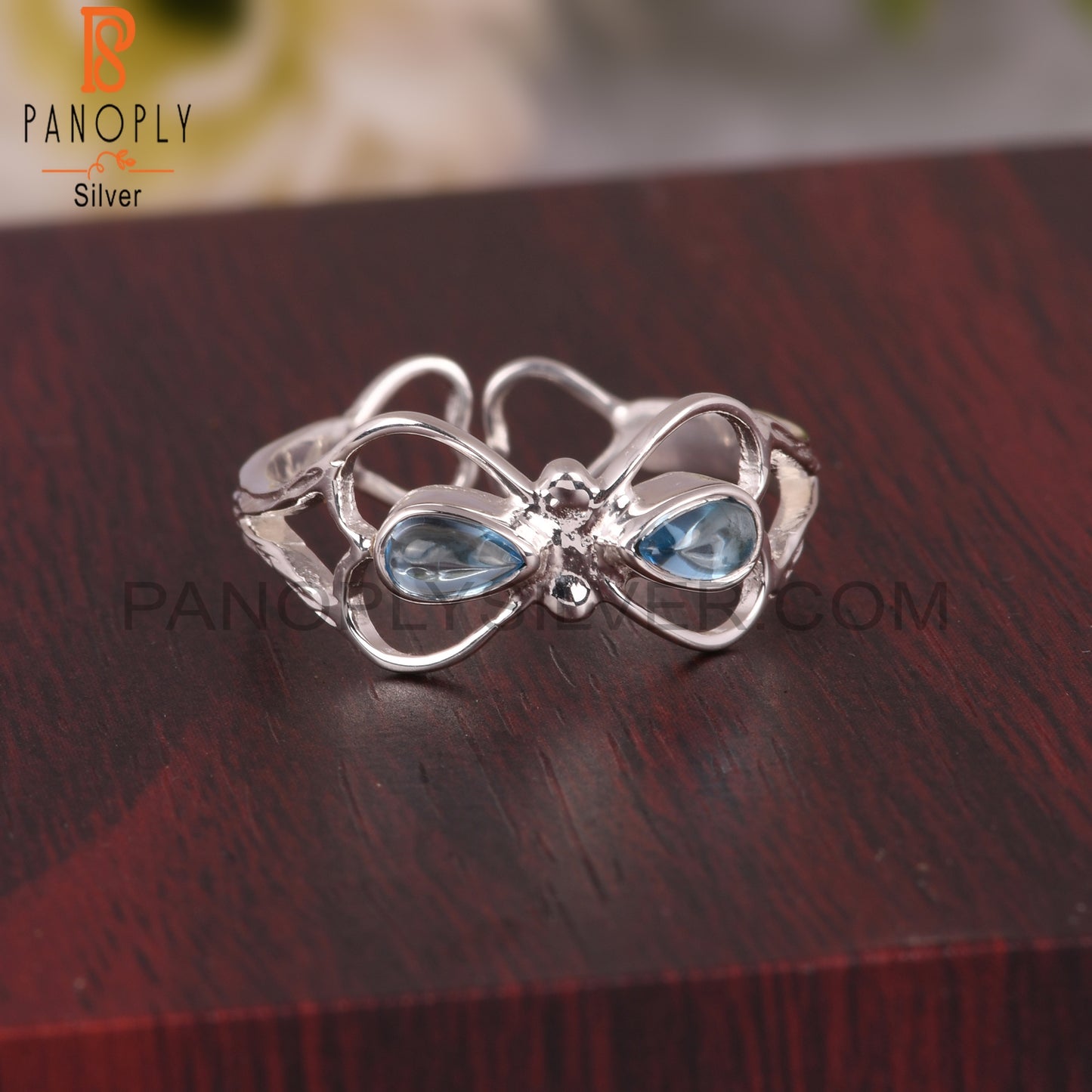 Blue Topaz 925 Sterling Silver Ring