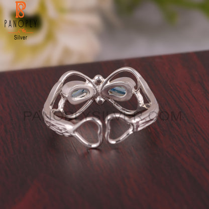Blue Topaz 925 Sterling Silver Ring