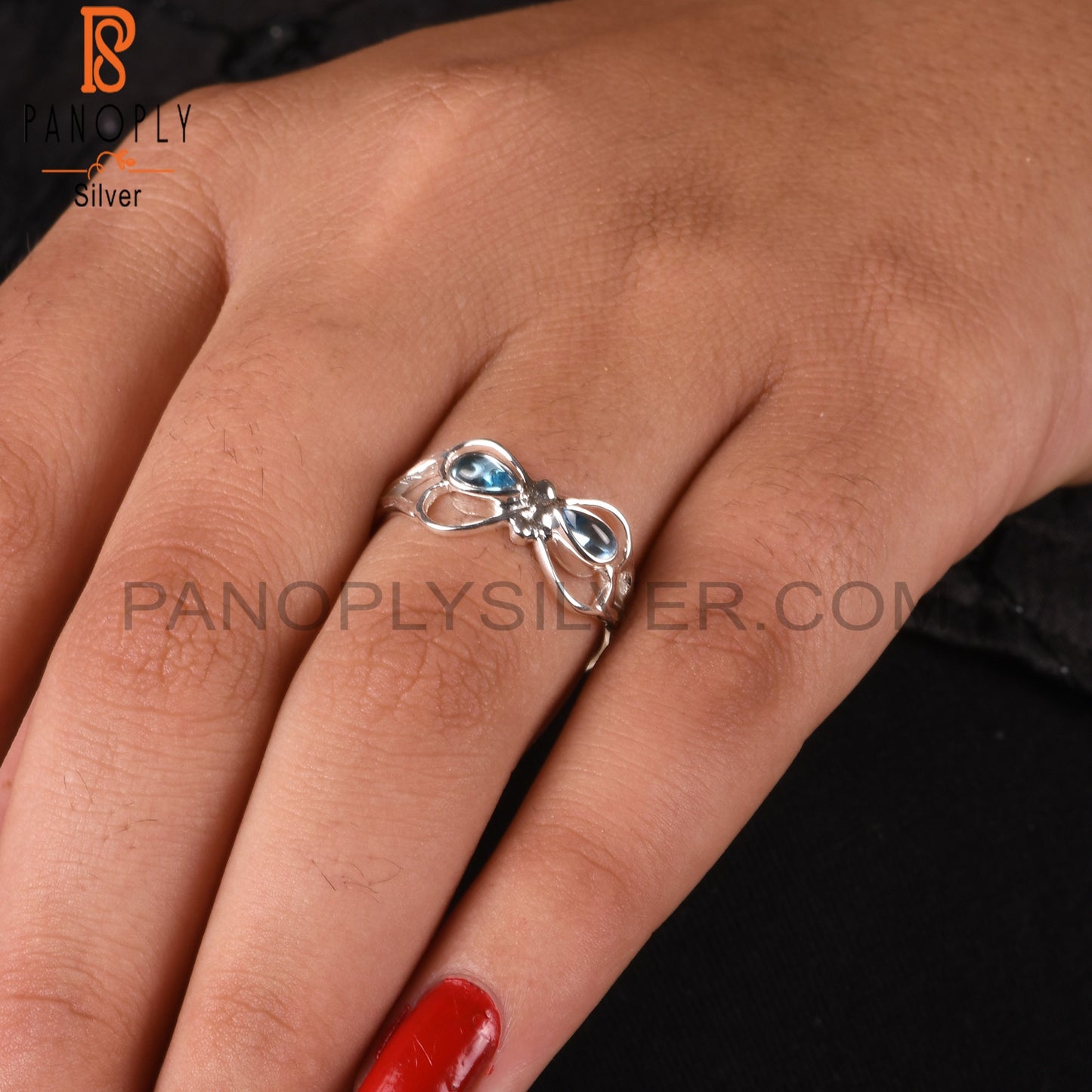 Blue Topaz 925 Sterling Silver Ring