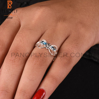 Blue Topaz 925 Sterling Silver Ring