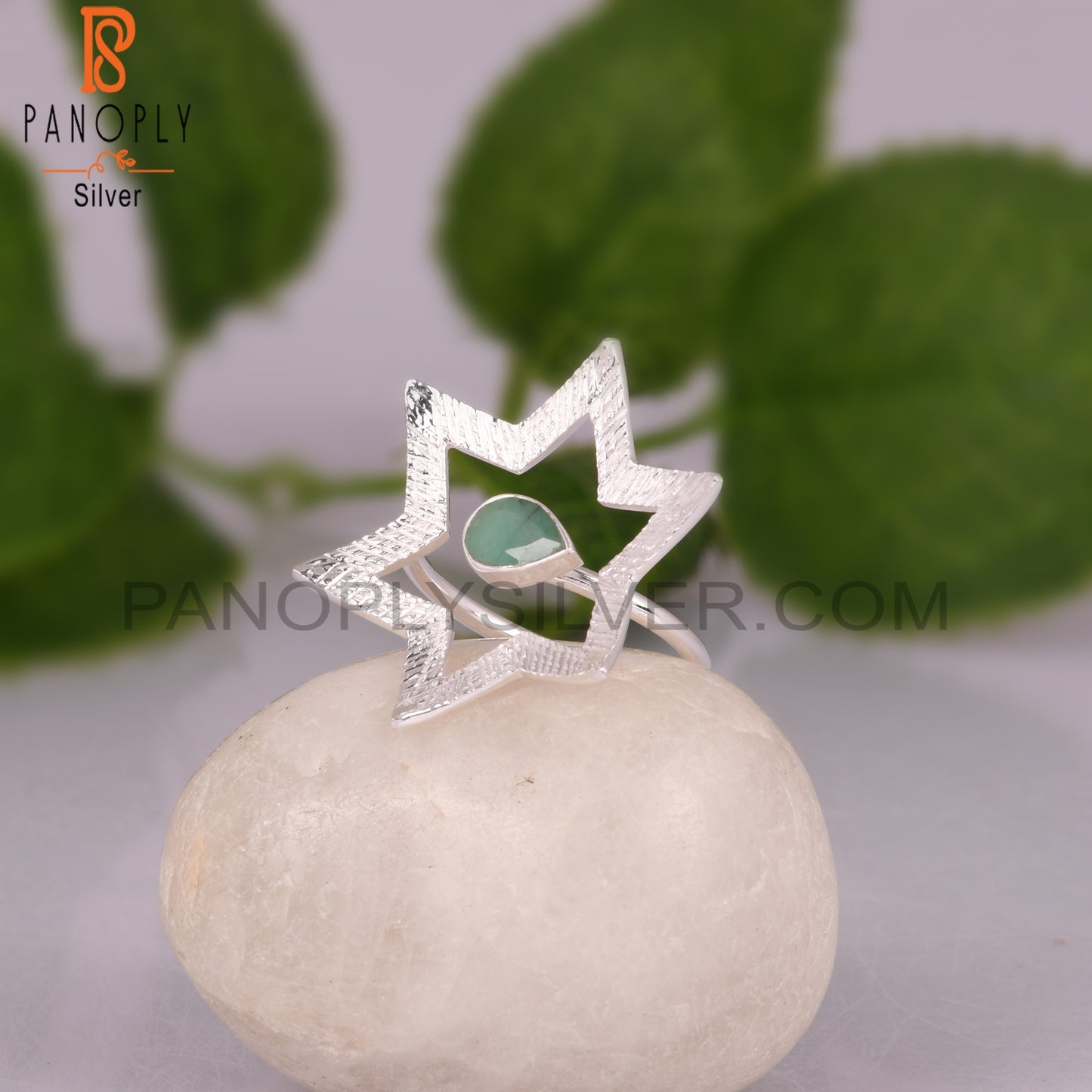 Emerald Cute 925 Sterling Silver Dainty Ring