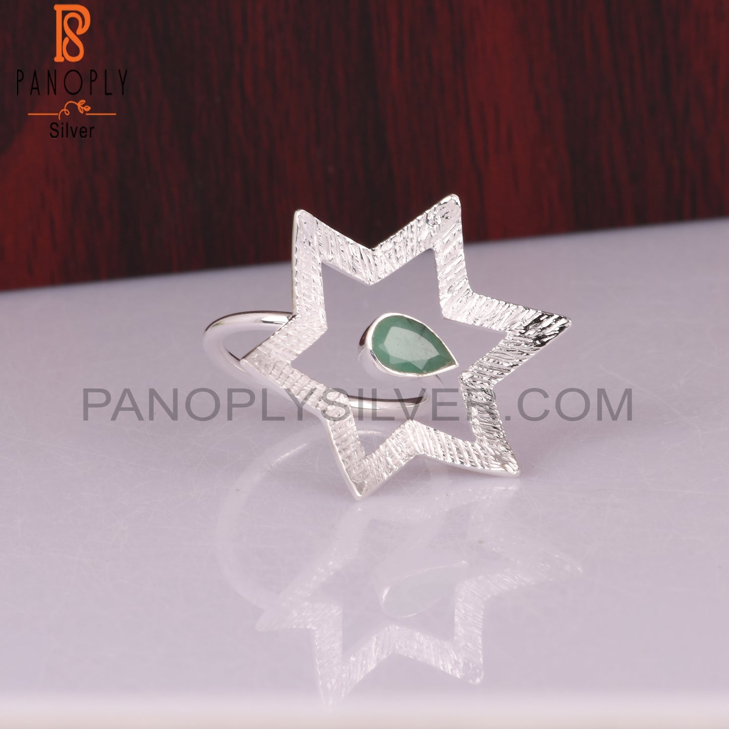 Emerald Cute 925 Sterling Silver Dainty Ring