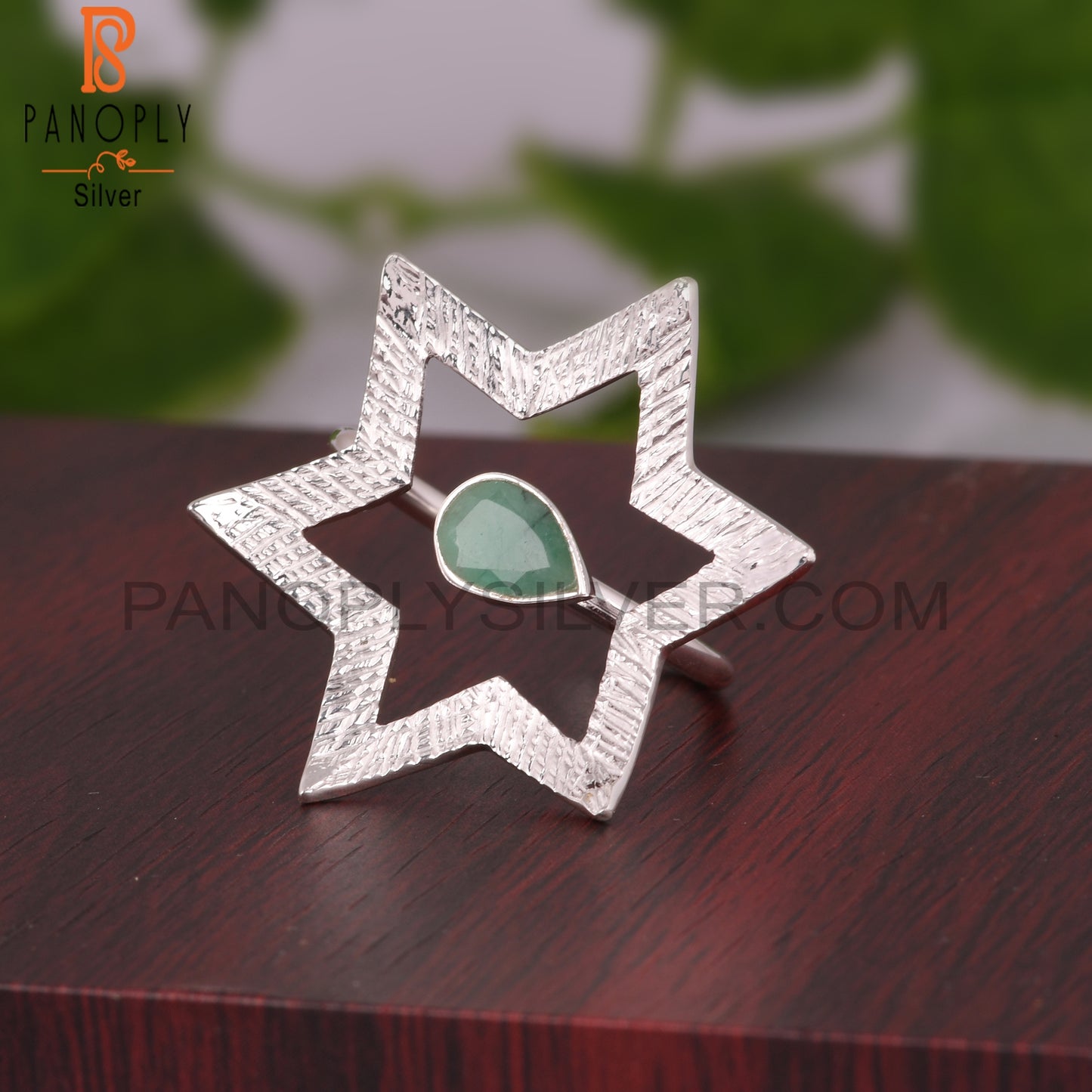 Emerald Cute 925 Sterling Silver Dainty Ring