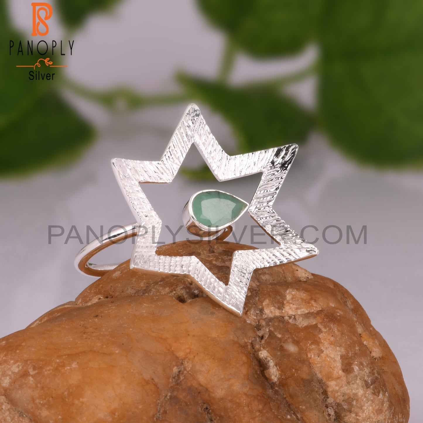 Emerald Cute 925 Sterling Silver Dainty Ring