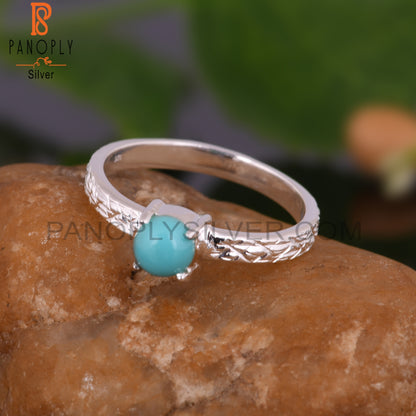 Minimalist Arizona Turquoise 925 Silver Graduation Ring