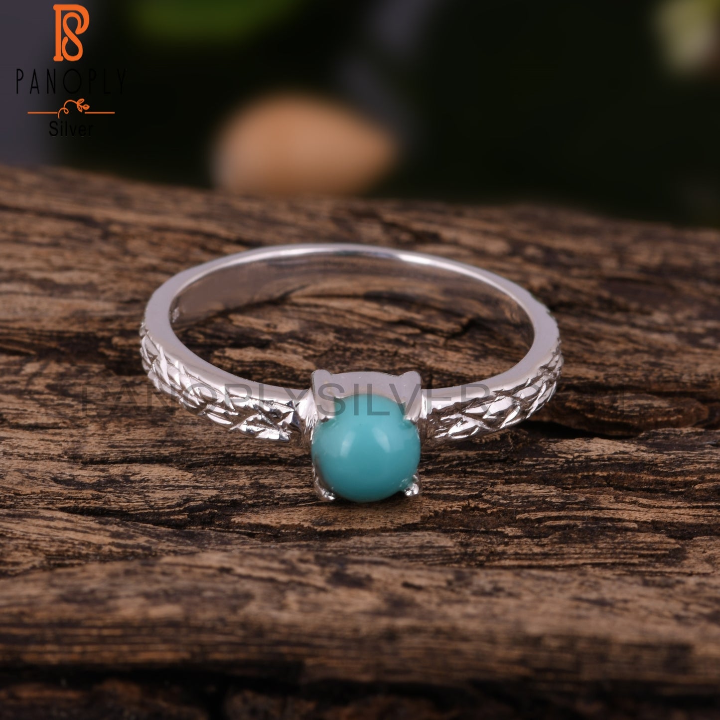 Minimalist Arizona Turquoise 925 Silver Graduation Ring