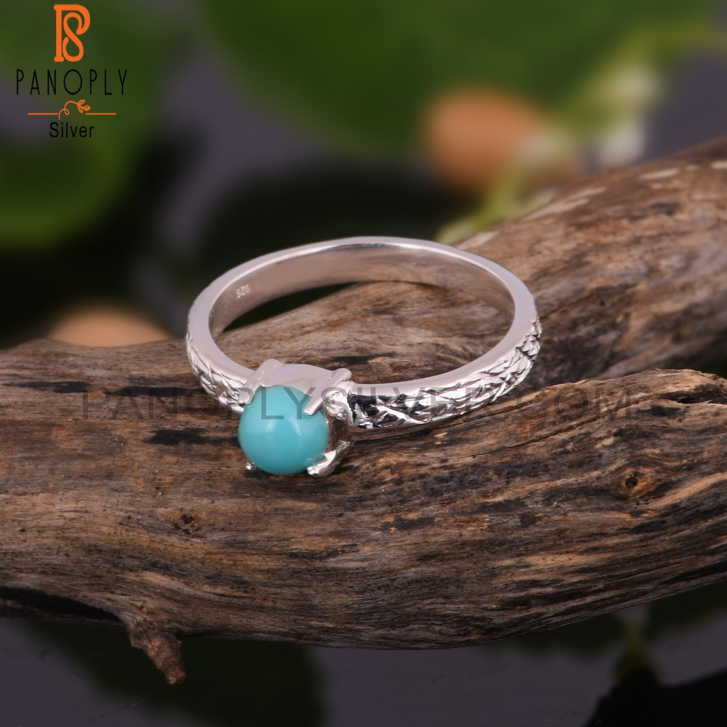 Minimalist Arizona Turquoise 925 Silver Graduation Ring