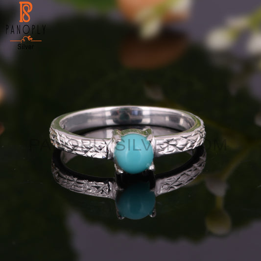 Minimalist Arizona Turquoise 925 Silver Graduation Ring