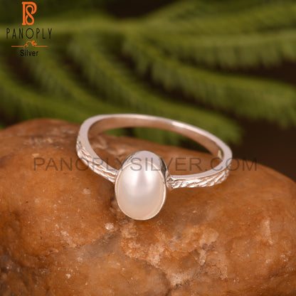 Pearl Gemstone 925 Sterling Silver Ring