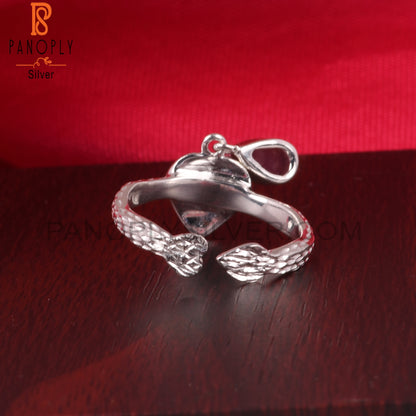 Ruby Pear Shape 925 Sterling Silver Ring