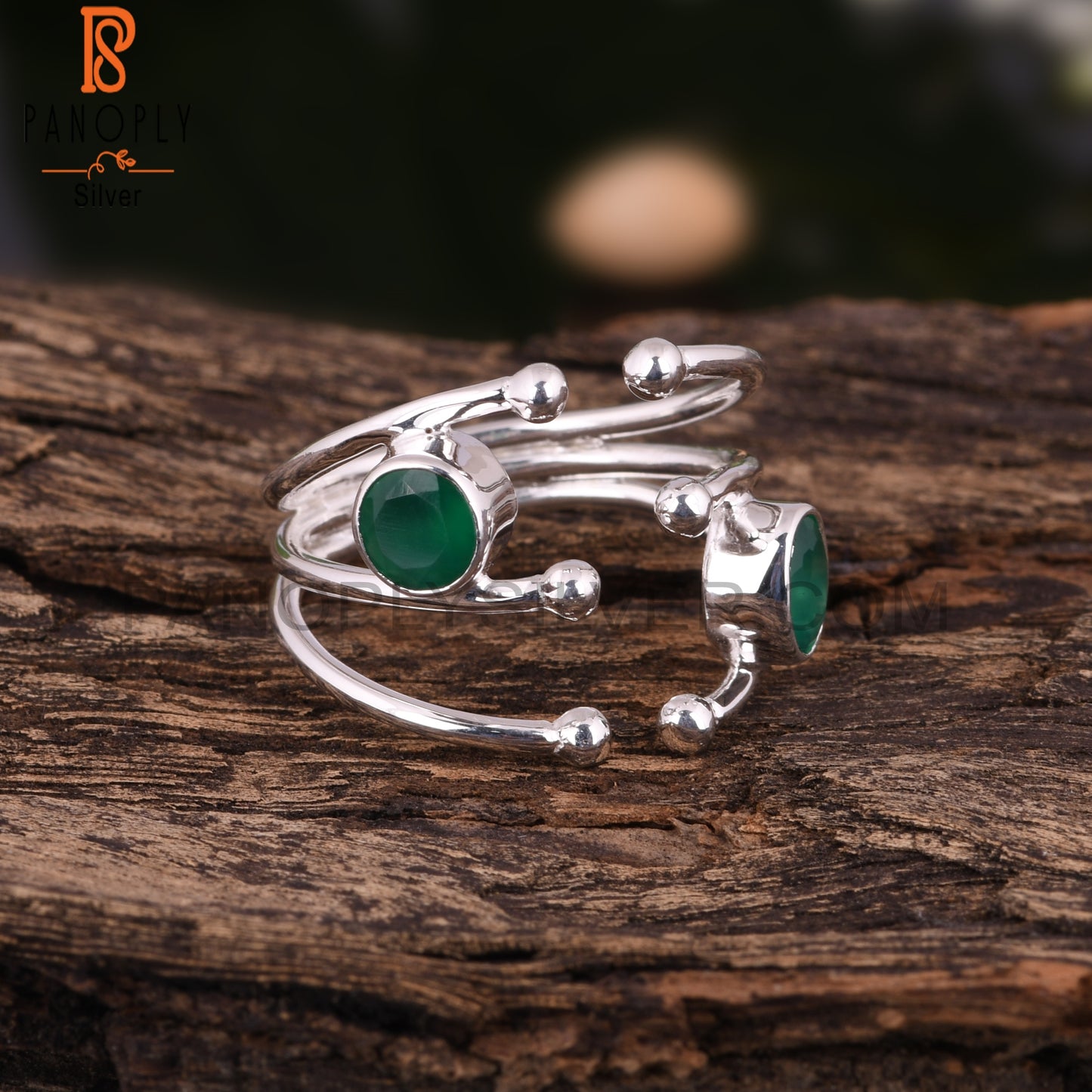 Green Onyx 925 Sterling Silver Ring